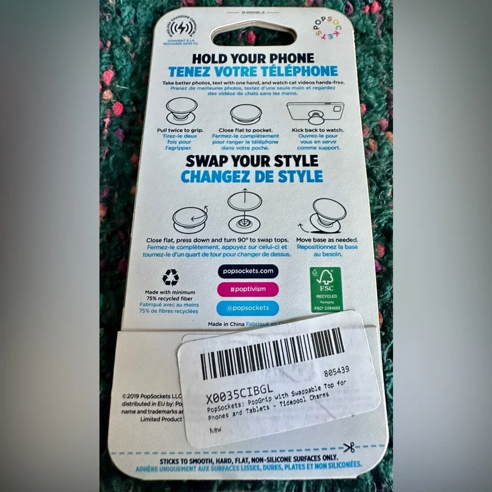 ‼️RARE‼️🎸Popsocket🎸🔥NWT🔥Tidepool Charms Luxe Premium Popsockets Single Grip